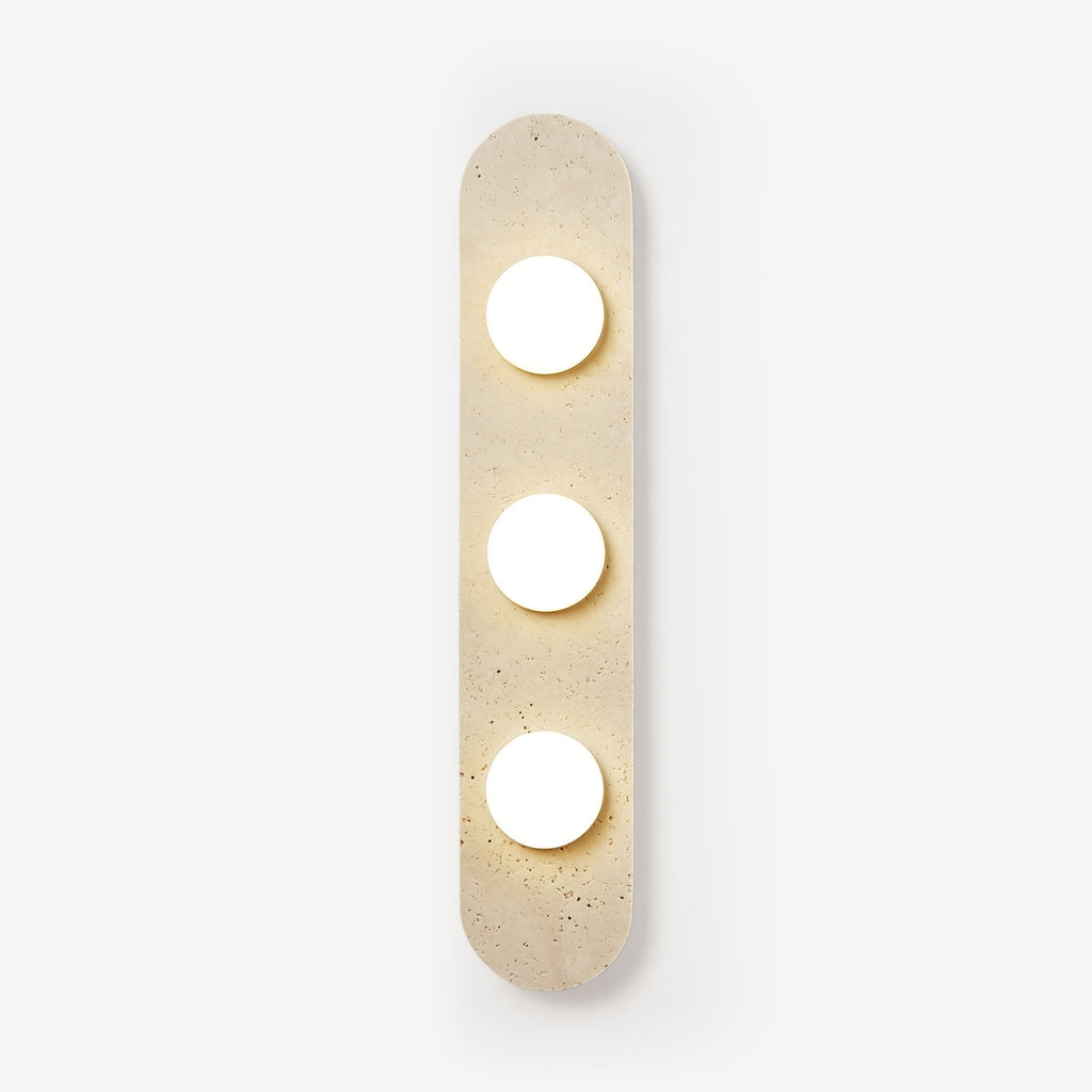 Rounded Travertine Wall Light, Hardwired Wall Sconce, detail 20