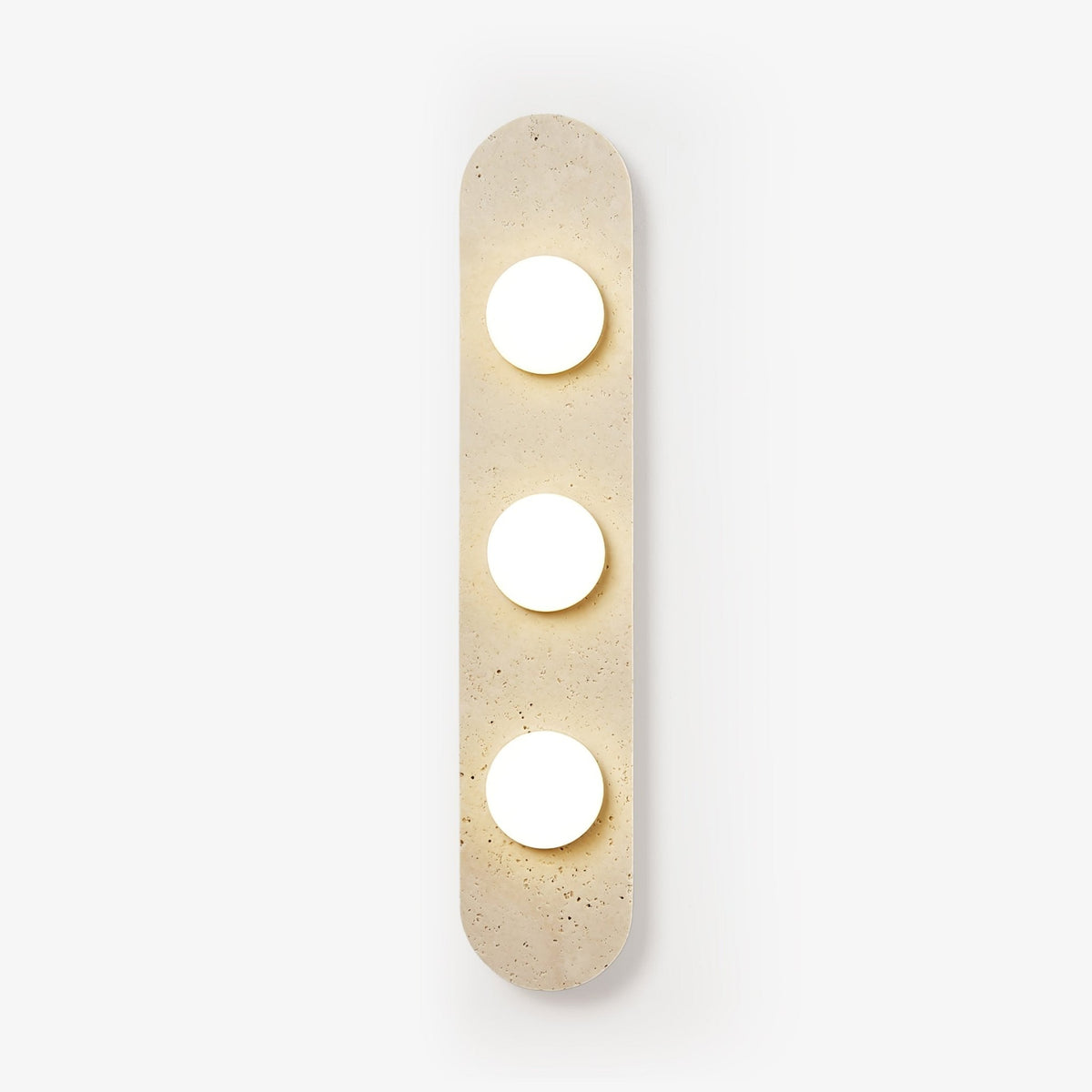 Rounded Travertine Wall Light, Hardwired Wall Sconce, detail 20