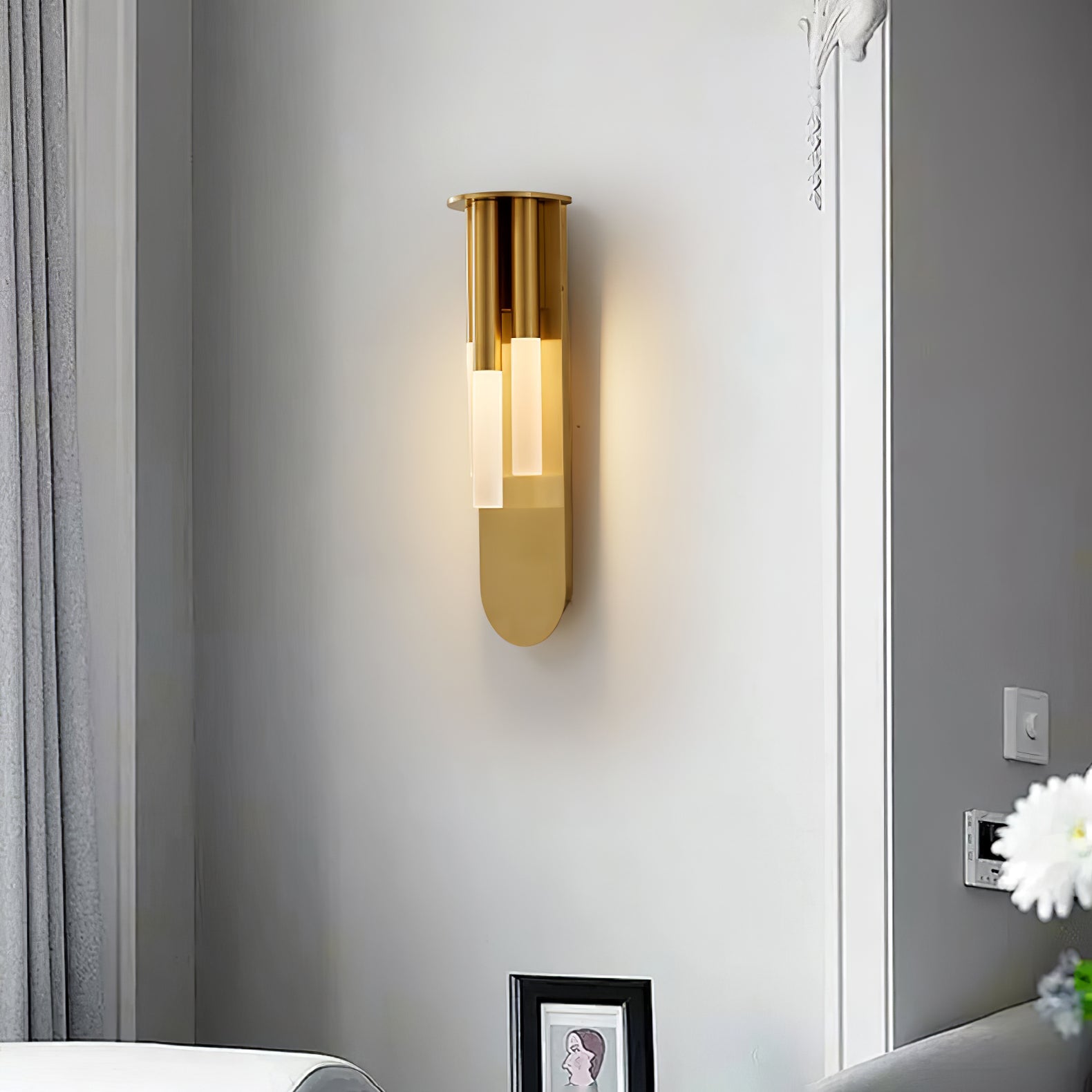Rousseau Wall Light - ∅ 4.7″ x H 16.9″ Metal, Hardwired Wall Sconce, detail 14