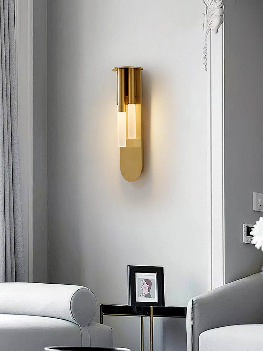 Rousseau Wall Light - ∅ 4.7″ x H 16.9″ Metal, Hardwired Wall Sconce, detail 3