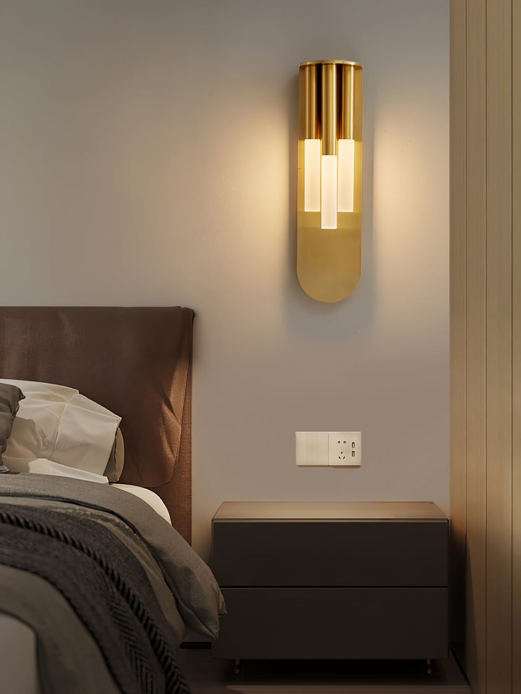 Rousseau Wall Light - ∅ 4.7″ x H 16.9″ Metal, Hardwired Wall Sconce, detail 6