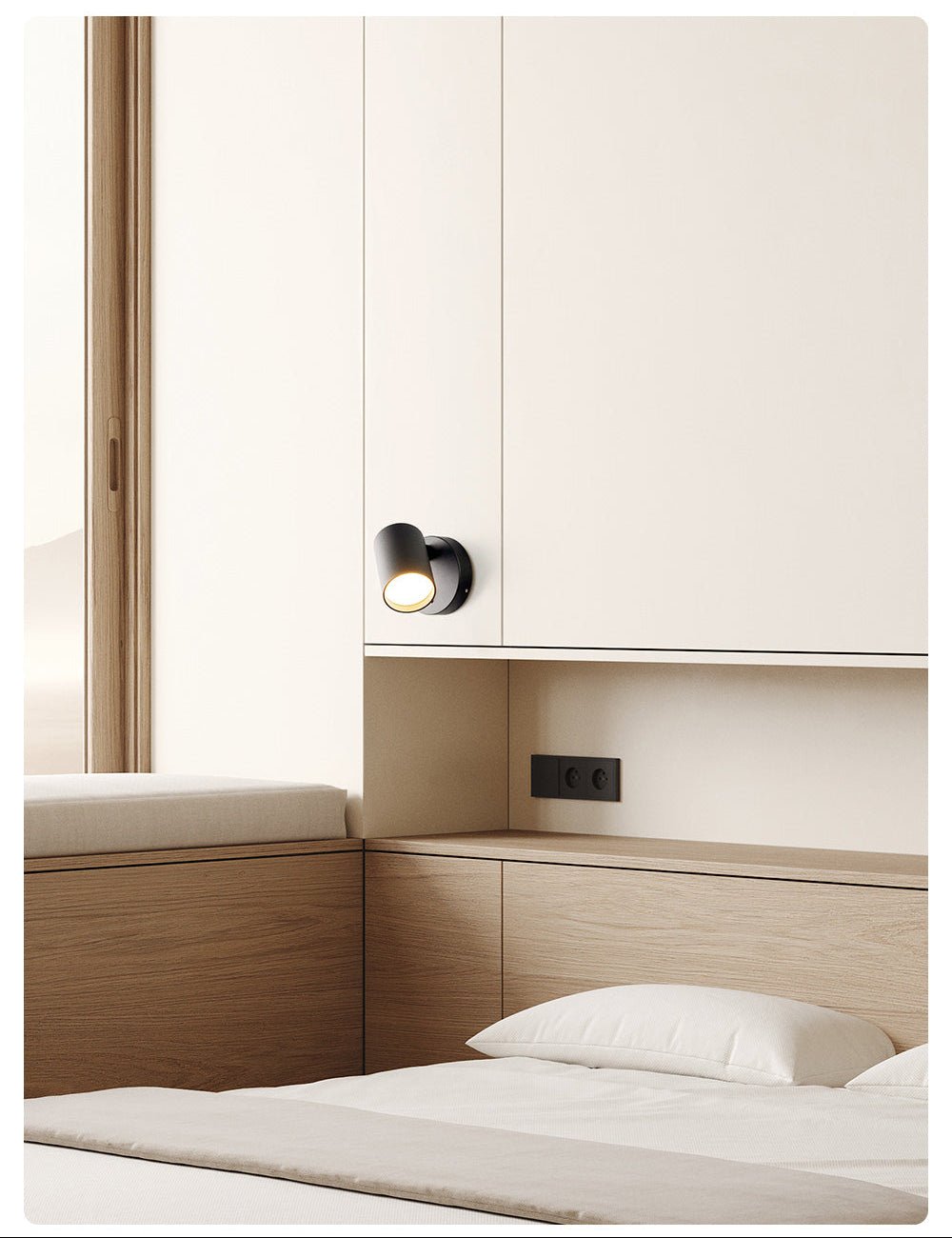 Metal Rowen Wall Spotlight, Plug-In Wall Sconce, detail 4