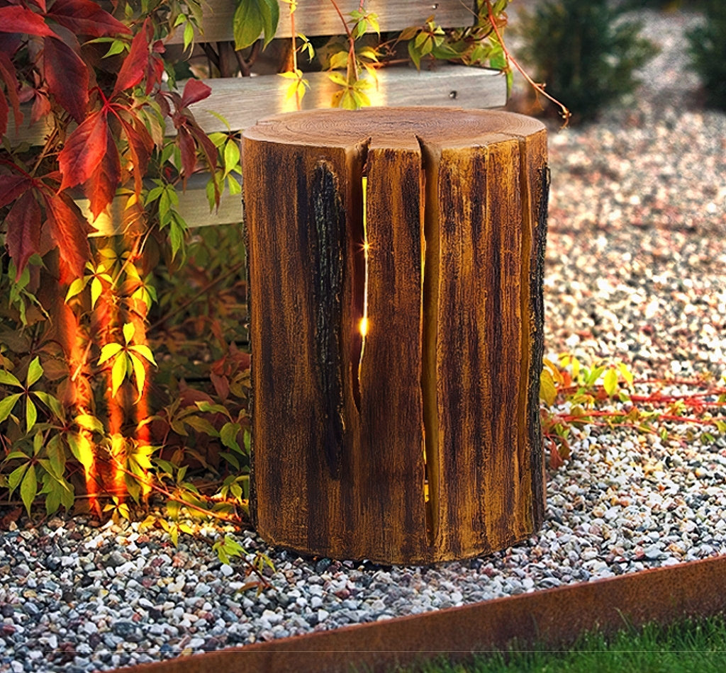 Rustic Log Exterior LED Light, Outdoor Wall Light, detail 6