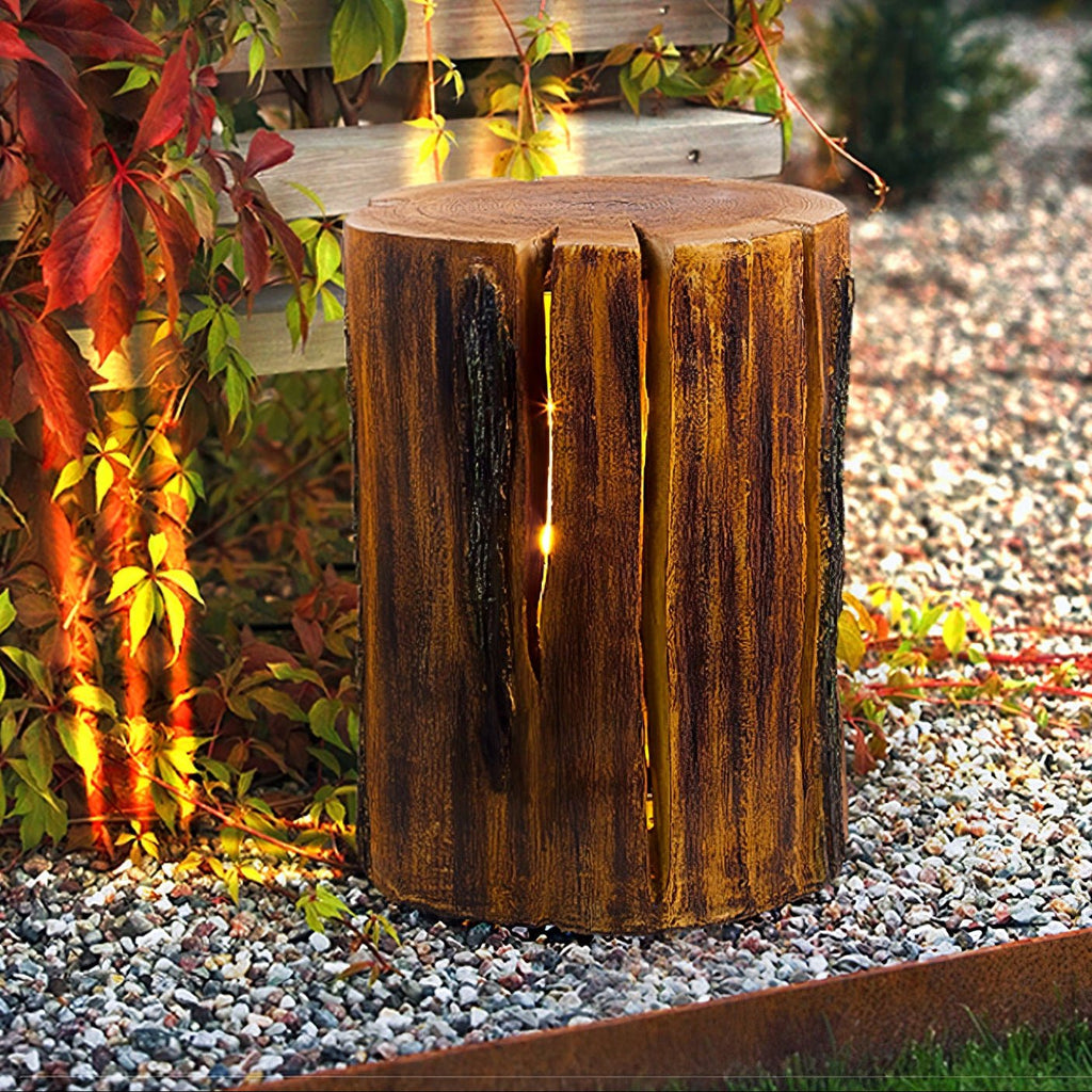 Rustic Log Exterior LED Light, Outdoor Wall Light, detail 3