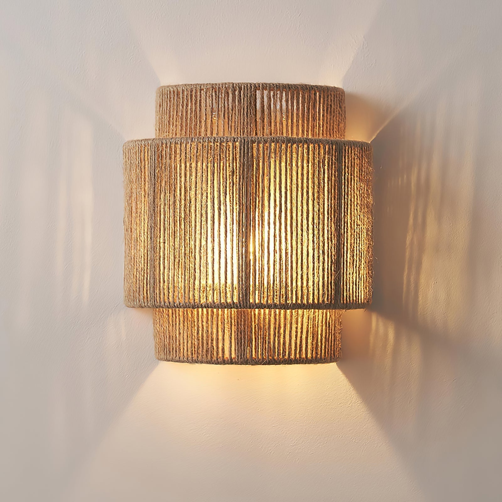 Rustic Weave Wall Light, Hardwired Wall Sconce, detail 6