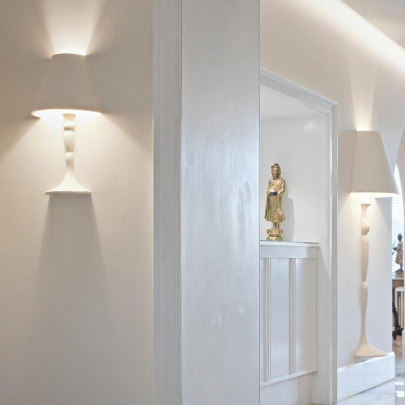 Plaster Picture Wall Light, Hardwired Wall Sconce, detail 3