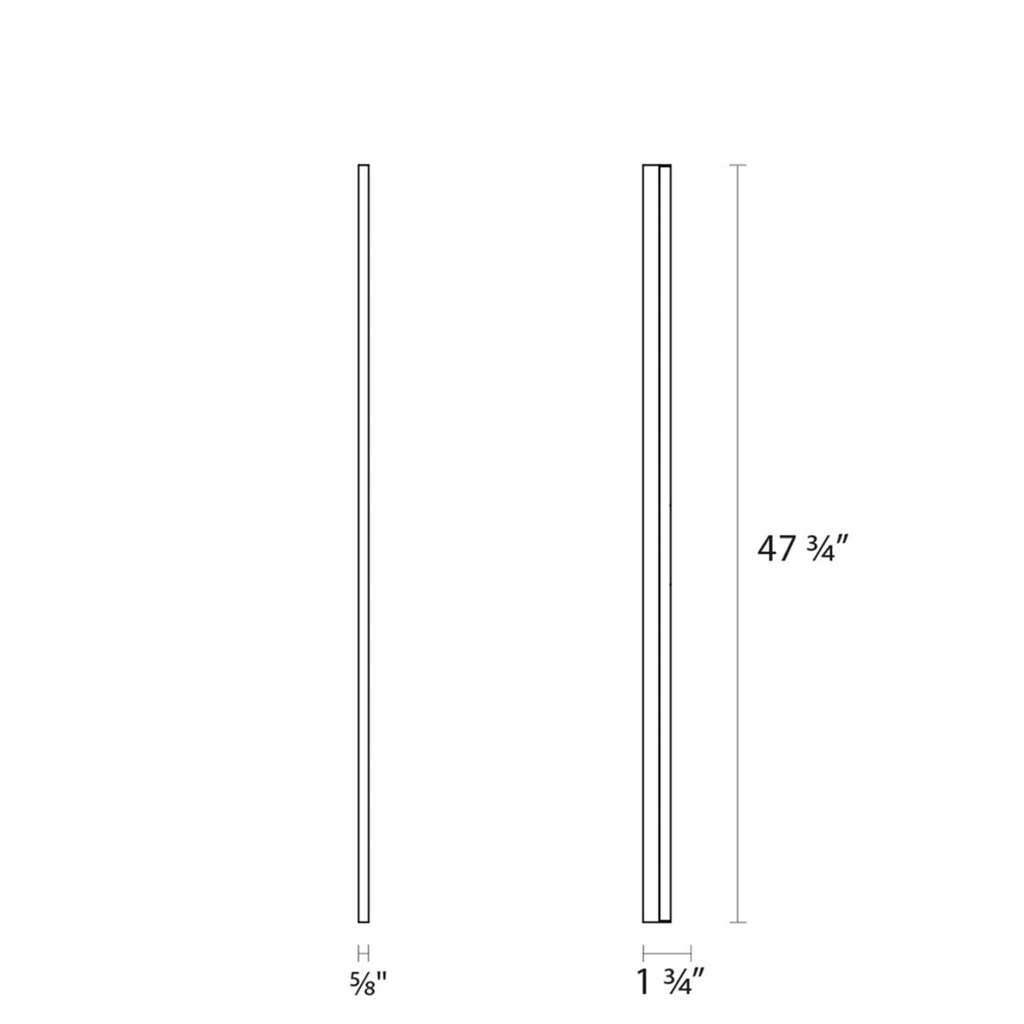 Stiletto Lungo 47 Inch Led Bath Vanity Fixture, Bathroom Vanity Light, detail 5