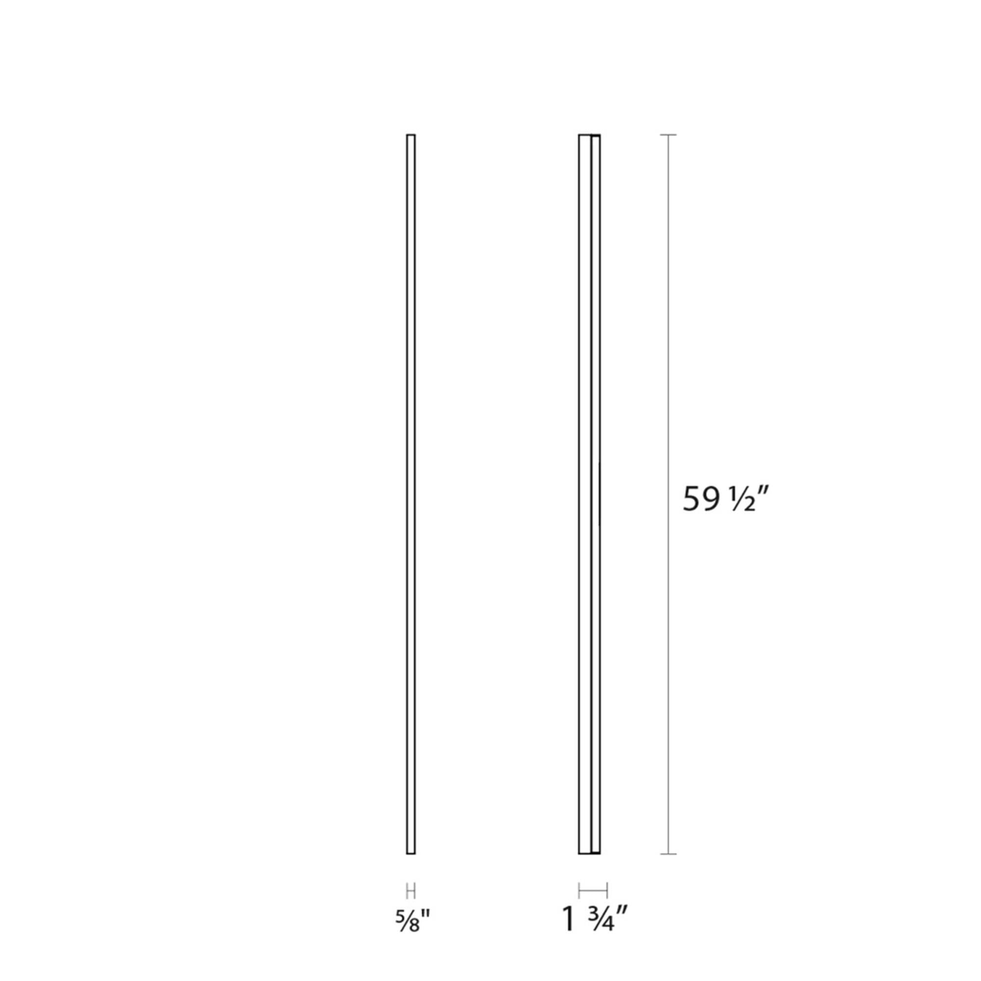Stiletto Lungo 59 Inch Led Bath Vanity Fixture, Bathroom Vanity Light, detail 9