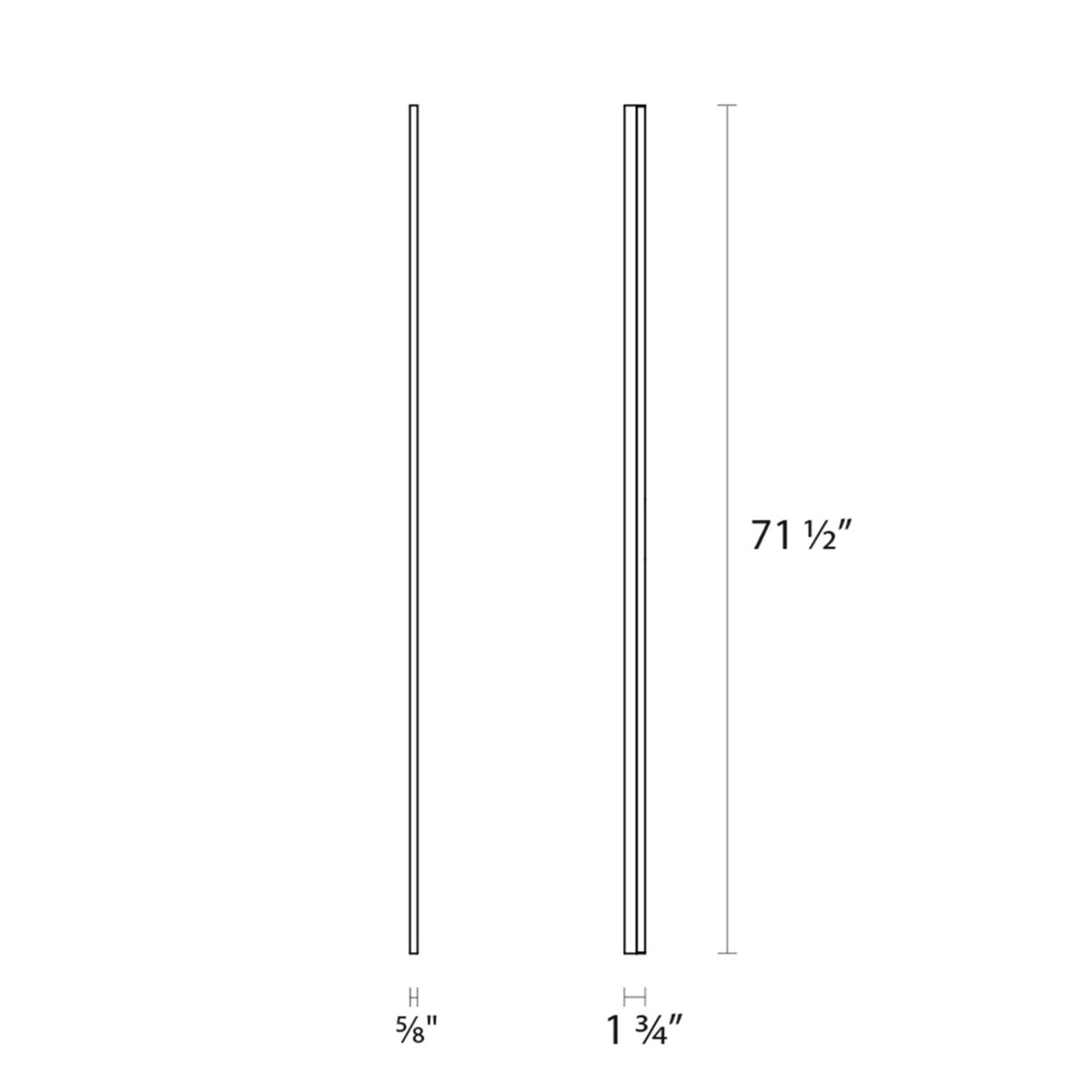 Stiletto Lungo 71 Inch Led Bath Vanity Fixture, Bathroom Vanity Light, detail 3