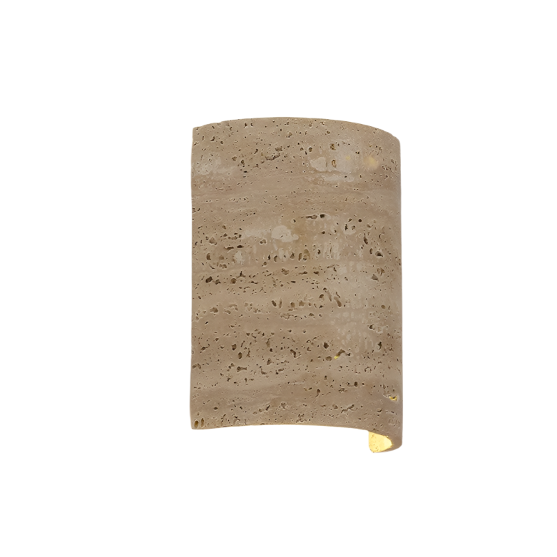 Natural Travertine Art Deco Wall Light, Bedroom Wall Sconce, detail 7
