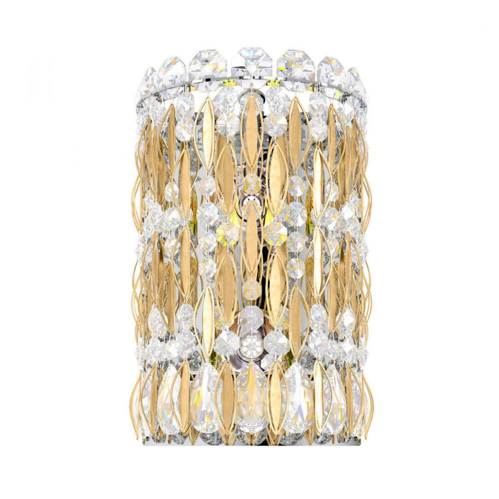Sarella Wall Light, 2-Light, Heirloom Gold, Clear Crystal, 11"H, Hardwired Wall Sconce, detail 2
