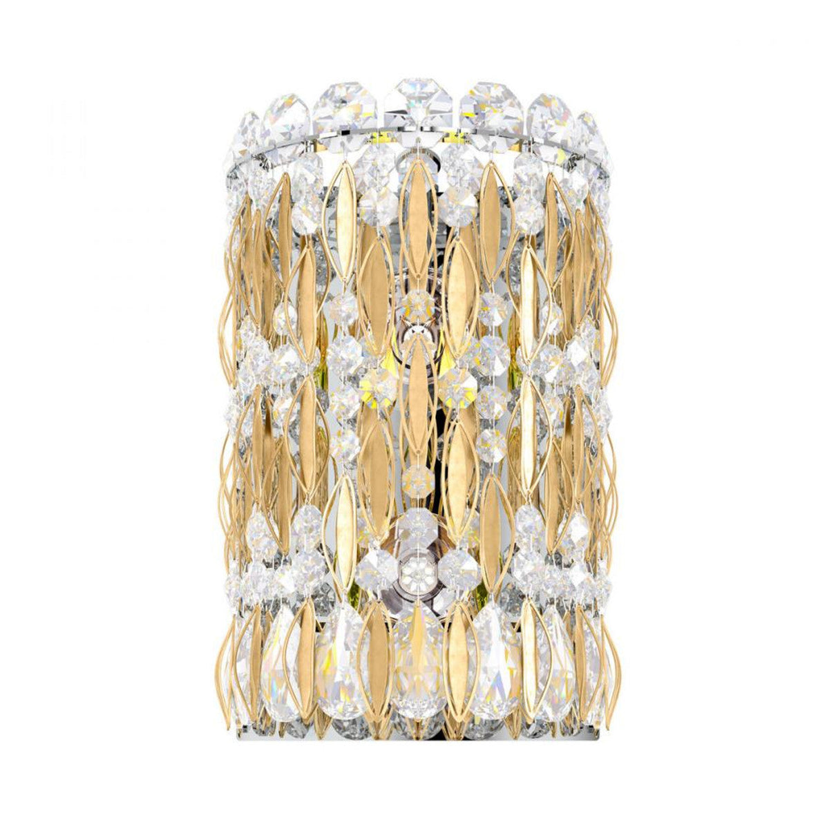 Sarella Wall Light, 2-Light, Heirloom Gold, Clear Crystal, 11"H, Hardwired Wall Sconce, detail 2