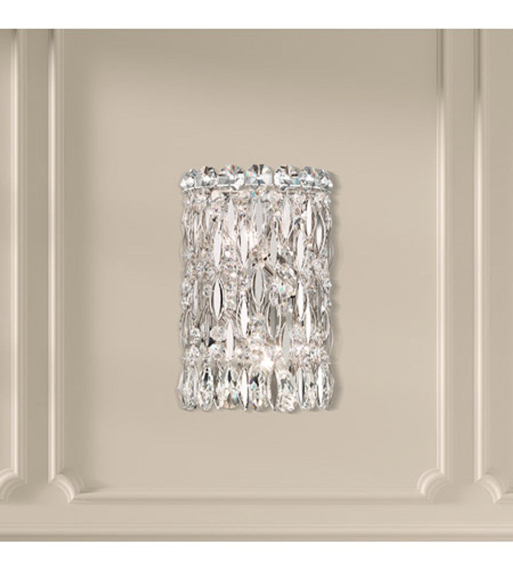 Sarella Wall Light, 2-Light, Heirloom Gold, Clear Crystal, 11"H, Hardwired Wall Sconce, detail 3