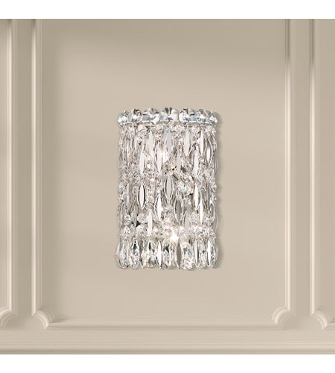 Sarella Wall Light, 2-Light, Heirloom Gold, Clear Crystal, 11"H, Hardwired Wall Sconce, detail 3