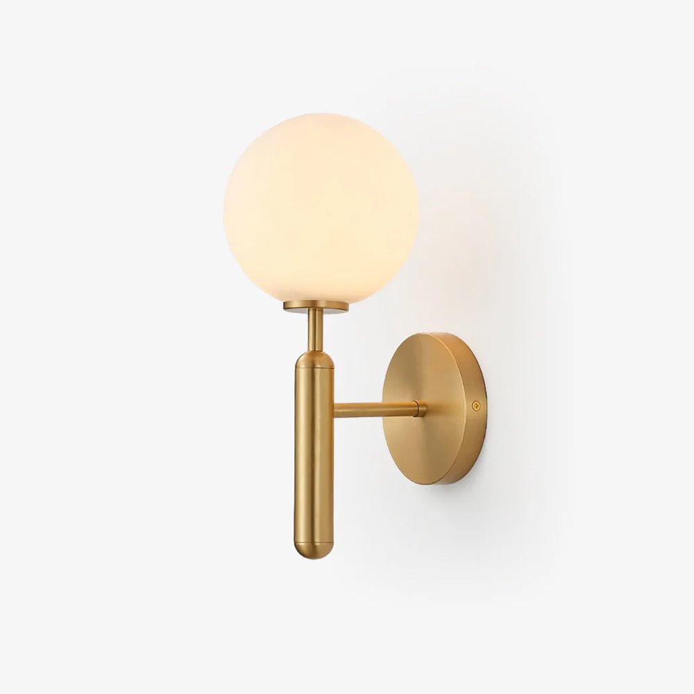 Scandiluxe Wall Light, Hardwired Wall Sconce, Brass, ∅ 5.9″ x H 13.4″ Set of 2