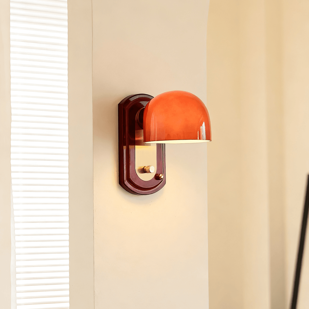 Scarlet Dome Wall Light, Hardwired Wall Sconce, detail 2