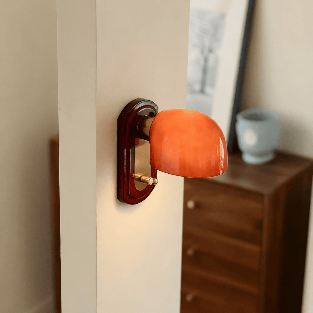 Scarlet Dome Wall Light, Hardwired Wall Sconce, detail 3