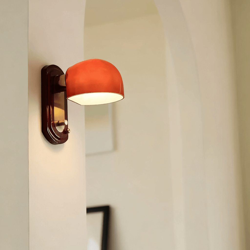 Scarlet Dome Wall Light, Hardwired Wall Sconce, detail 4