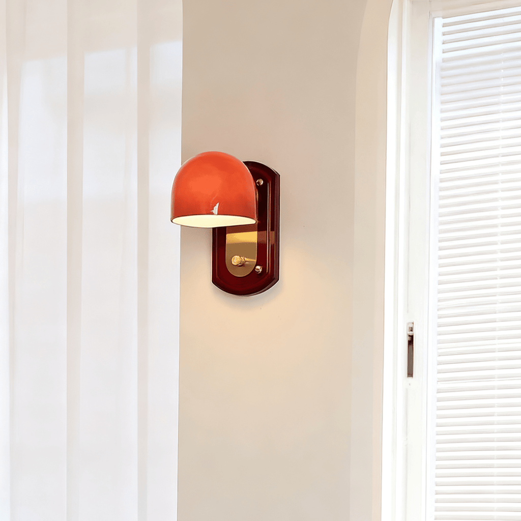 Scarlet Dome Wall Light, Hardwired Wall Sconce, detail 5