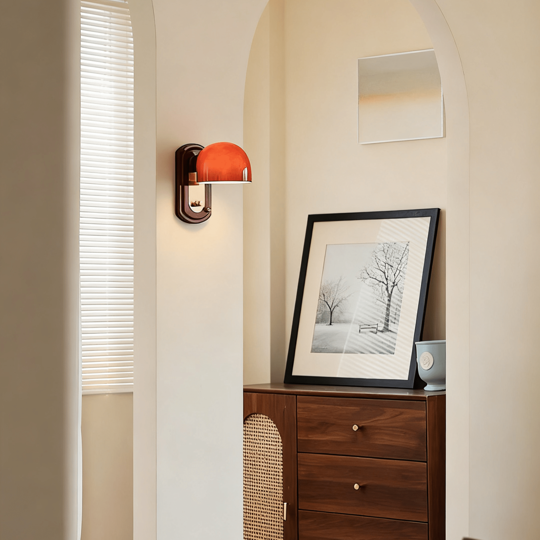 Scarlet Dome Wall Light, Hardwired Wall Sconce, detail 6