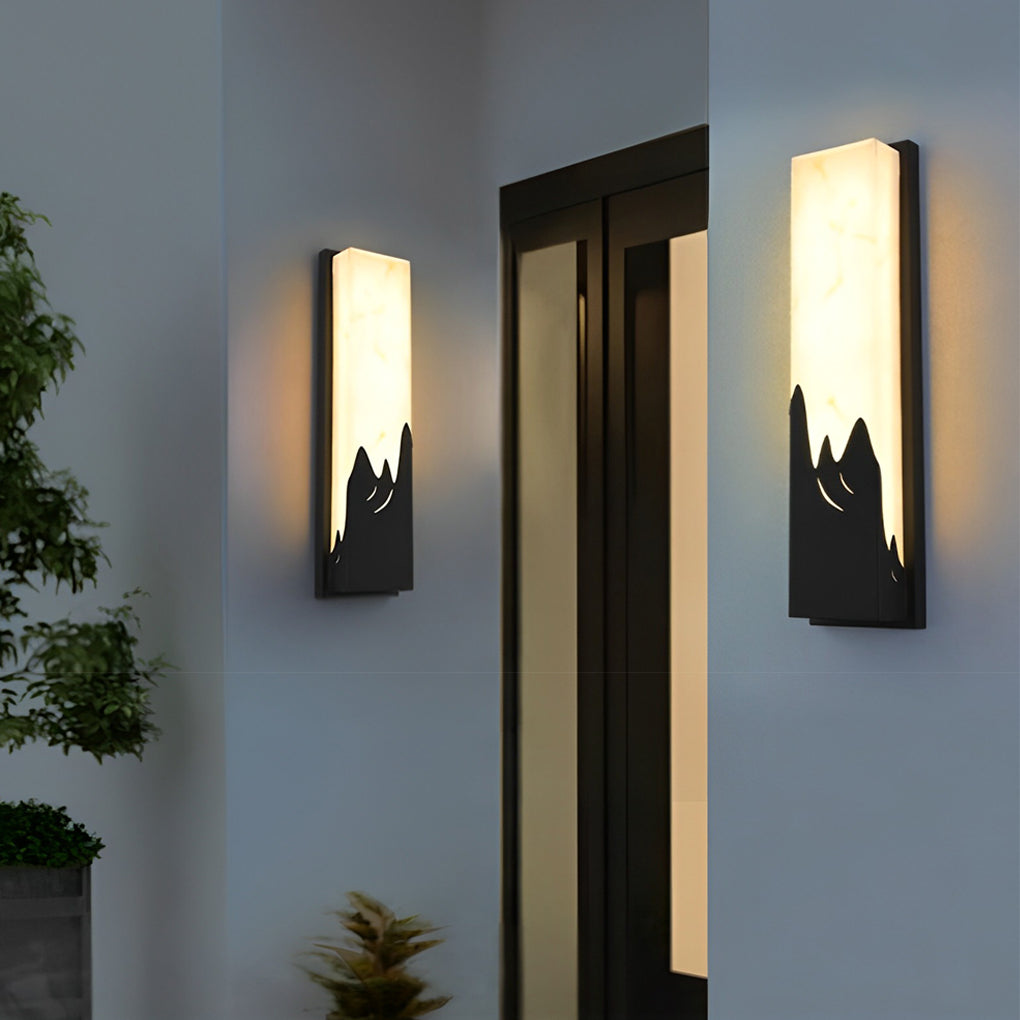 Box Creative Scenery Waterproof LED Black Retro Sconces Lighting, Wall Sconce, Stainless Steel, 19"