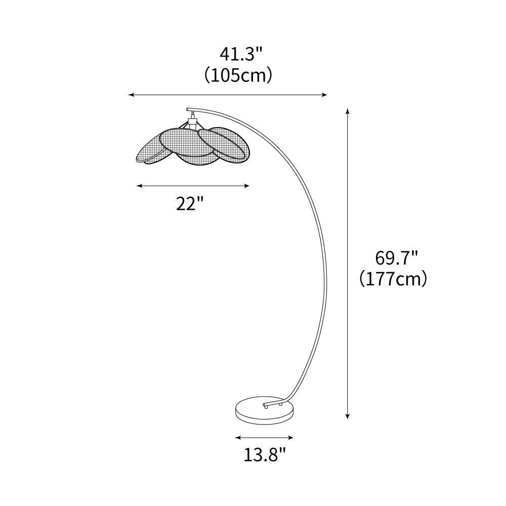 Screen Cannage Floor Light 41.3", Floor Lamp, detail 3