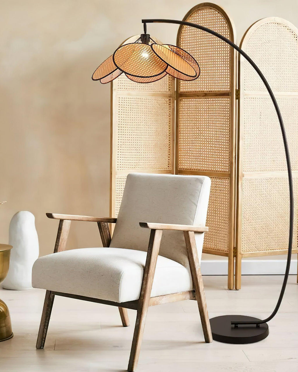Screen Cannage Floor Light 41.3", Floor Lamp, detail 14