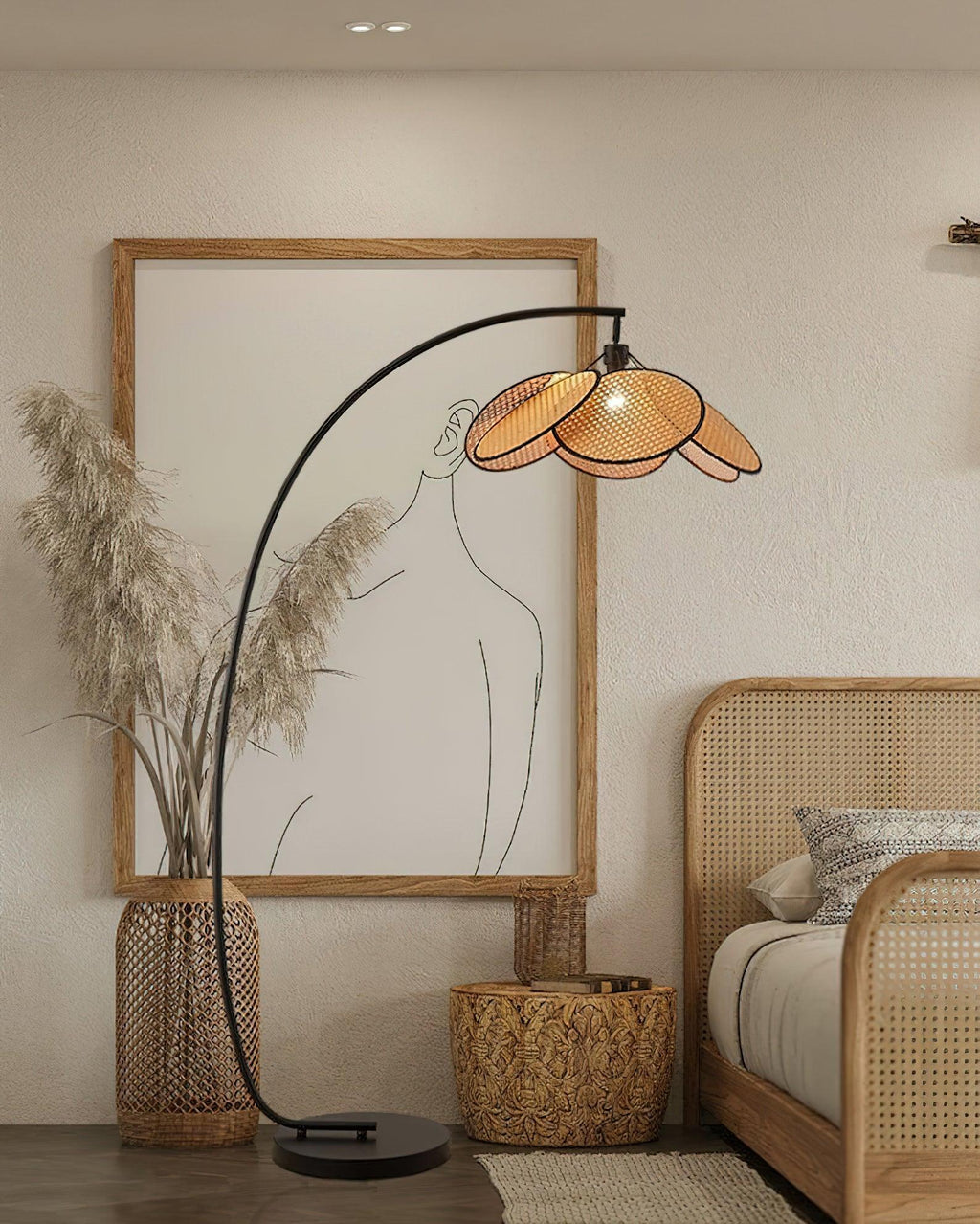 Screen Cannage Floor Light 41.3", Floor Lamp, detail 7