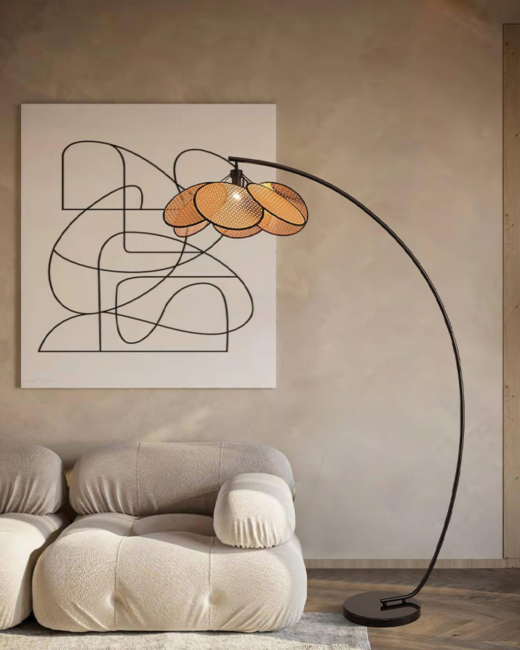 Screen Cannage Floor Light 41.3", Floor Lamp, detail 9