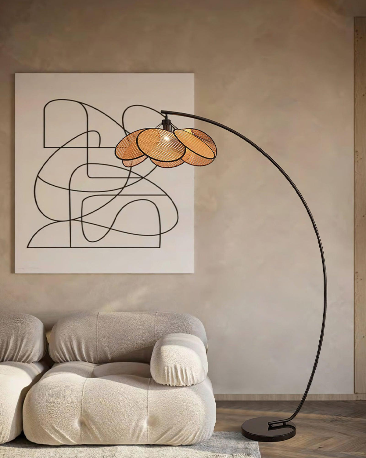 Screen Cannage Floor Light 41.3", Floor Lamp, detail 9