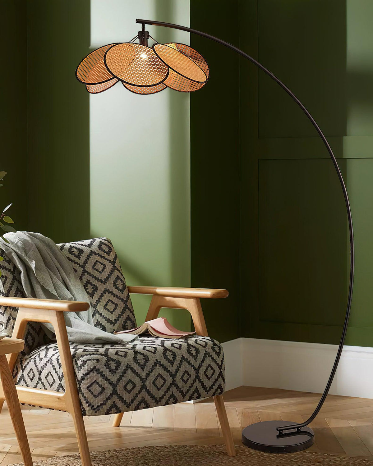 Screen Cannage Floor Light 41.3", Floor Lamp, detail 10