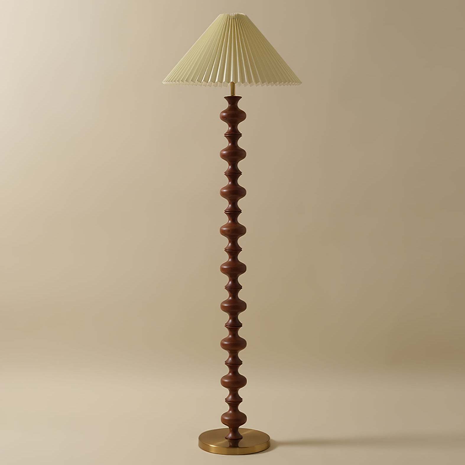 Sculpted Rhythm Wood Floor Light, Floor Lamp, detail 7