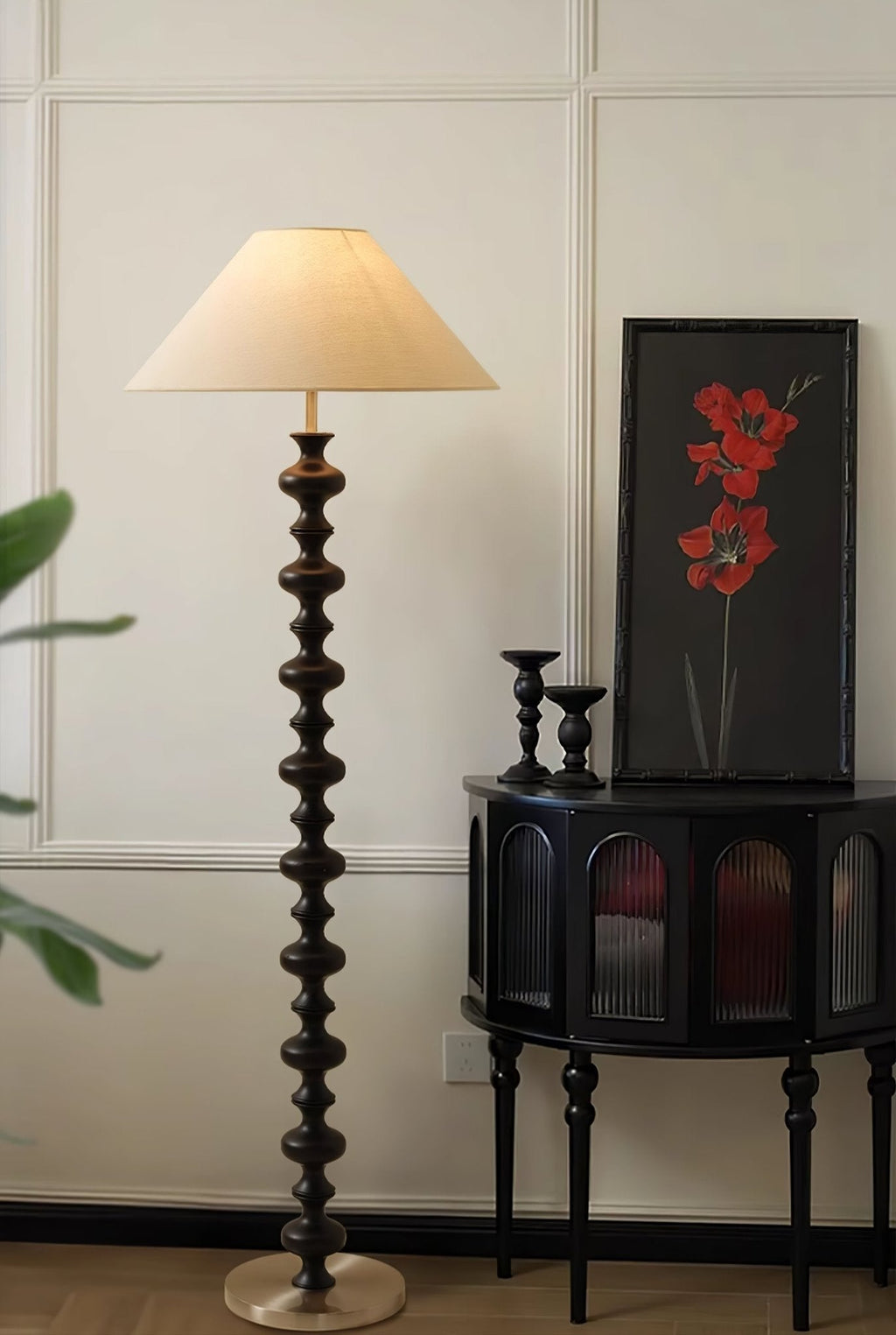 Sculpted Rhythm Wood Floor Light, Floor Lamp, detail 9
