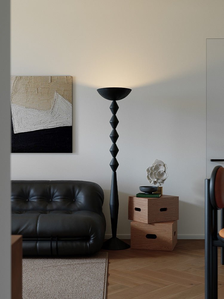 Sculptural Geometric Stack Floor Light, Floor Lamp, detail 2