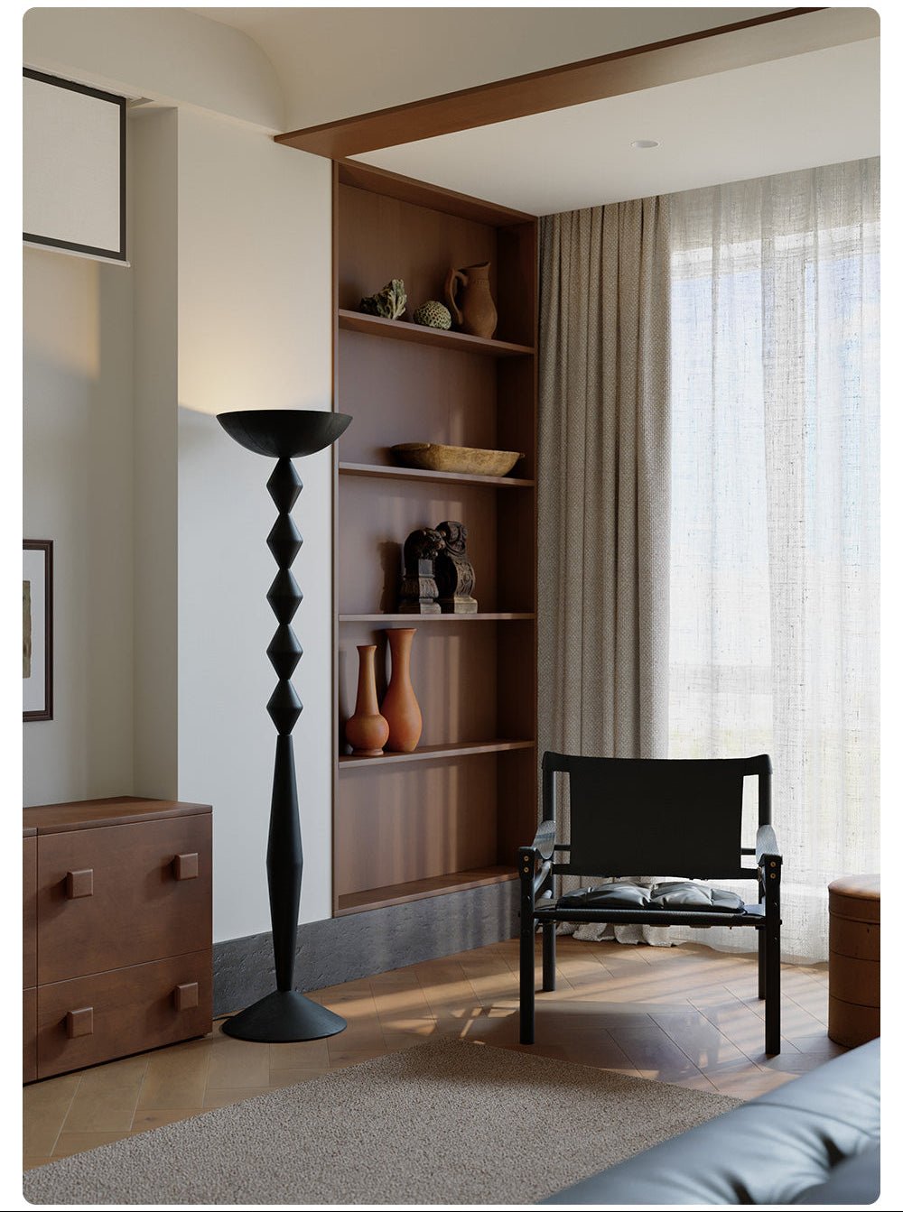 Sculptural Geometric Stack Floor Light, Floor Lamp, detail 6