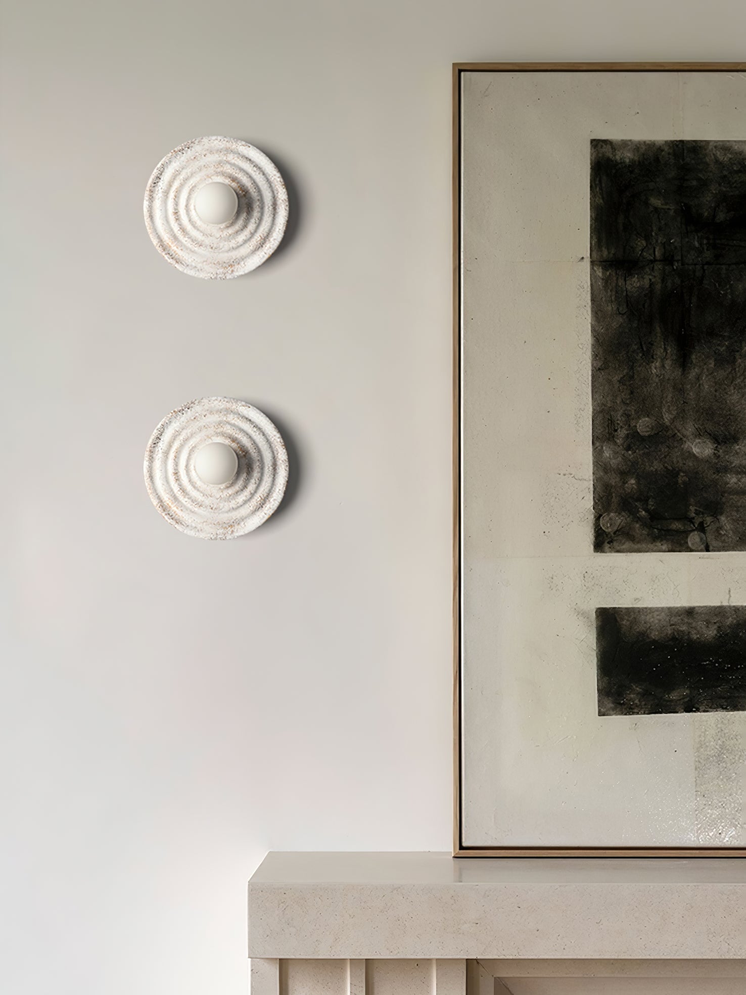 Seashell Resin Wall Light, Hardwired Wall Sconce, detail 18
