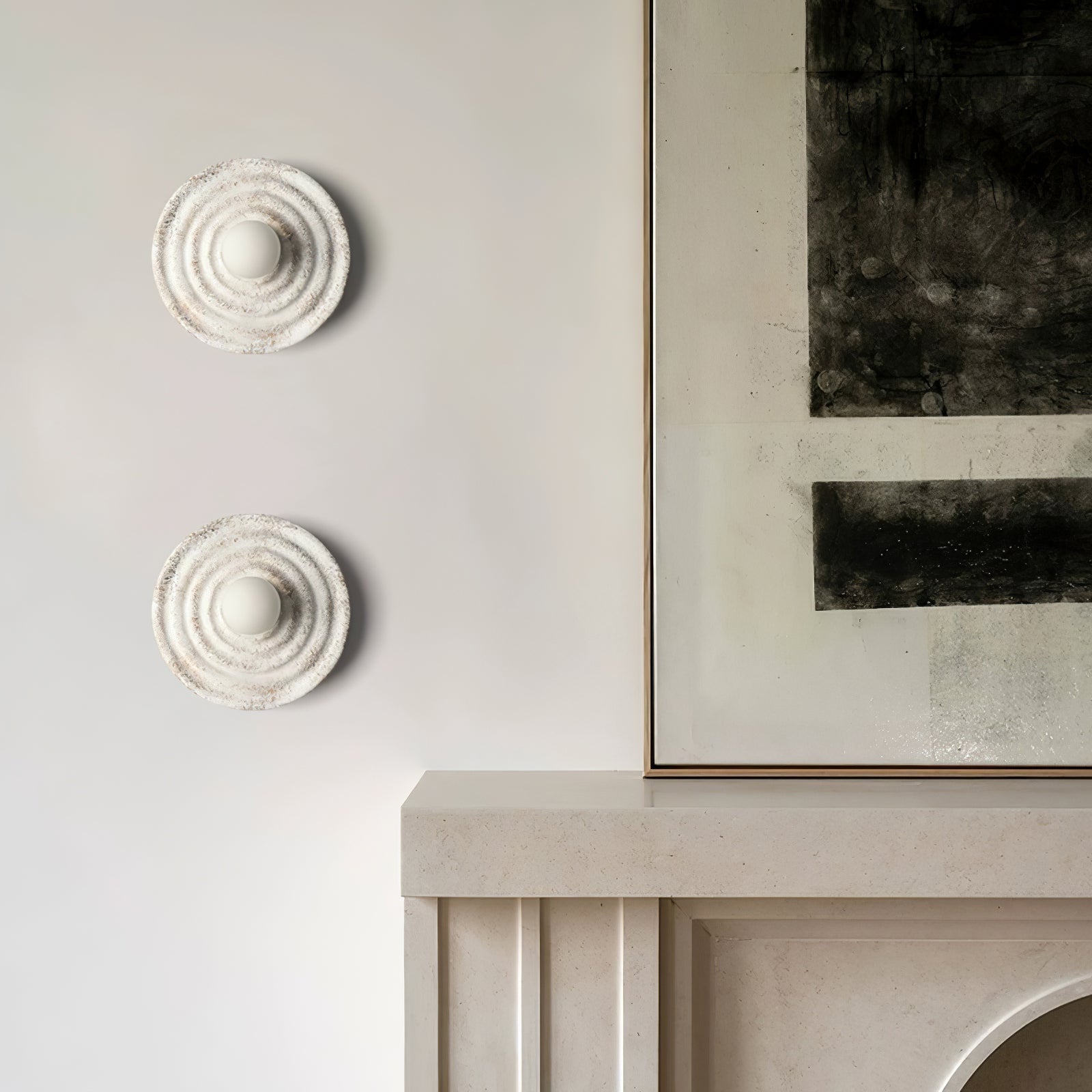 Seashell Resin Wall Light, Hardwired Wall Sconce, detail 17