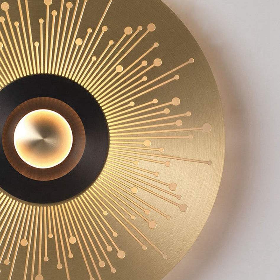 Contemporary Brass Wall Light, Bedroom Wall Sconce, detail 13