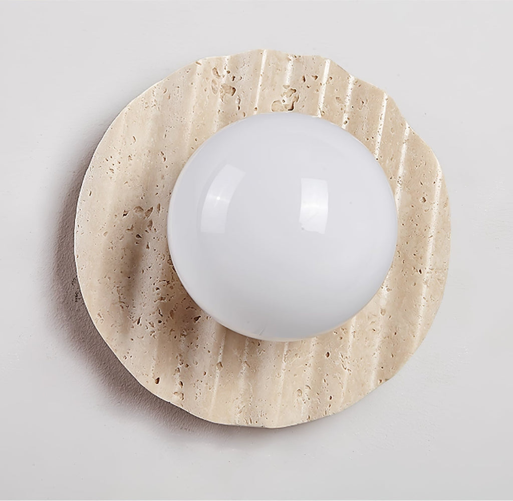 Selorar Travertine Wall Light, Hardwired Wall Sconce, detail 6