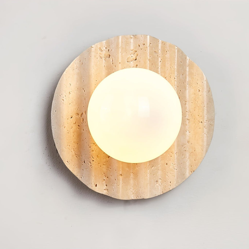 Selorar Travertine Wall Light, Hardwired Wall Sconce, detail 9