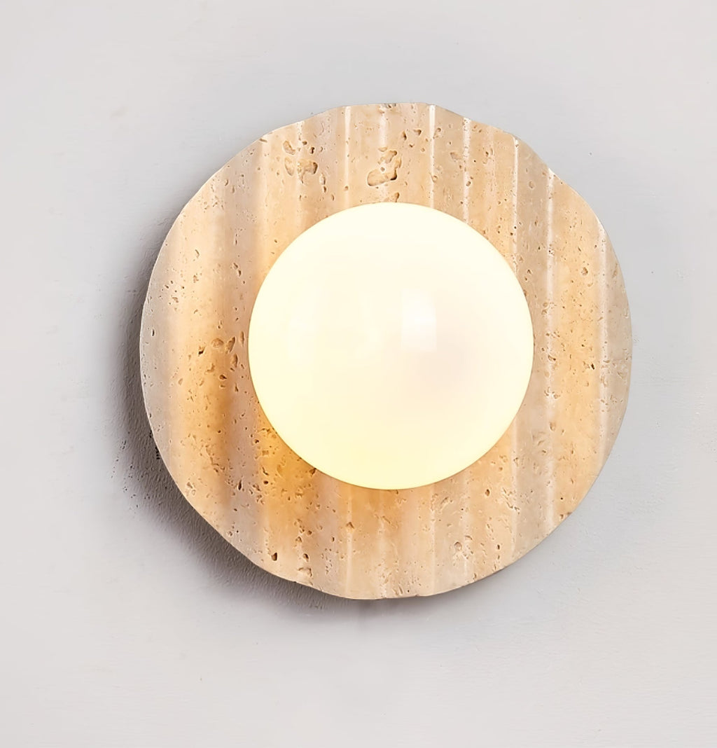 Selorar Travertine Wall Light, Hardwired Wall Sconce, detail 13