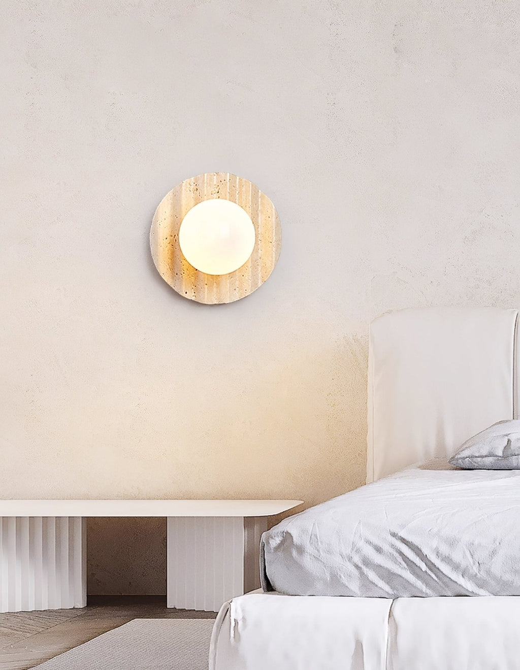 Selorar Travertine Wall Light, Hardwired Wall Sconce, detail 4