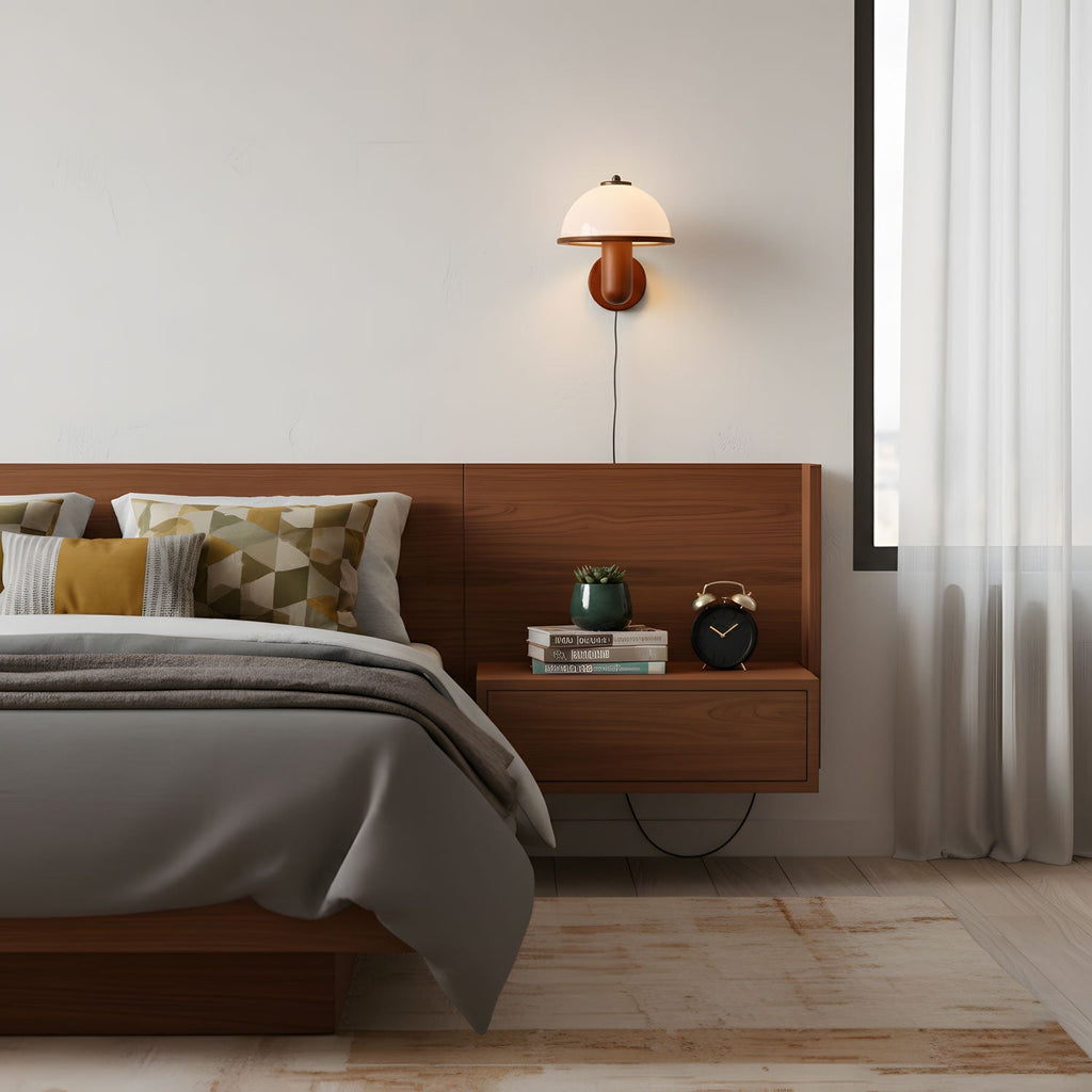 Seren Mushroom Wall Light, Hardwired Wall Sconce, detail 5