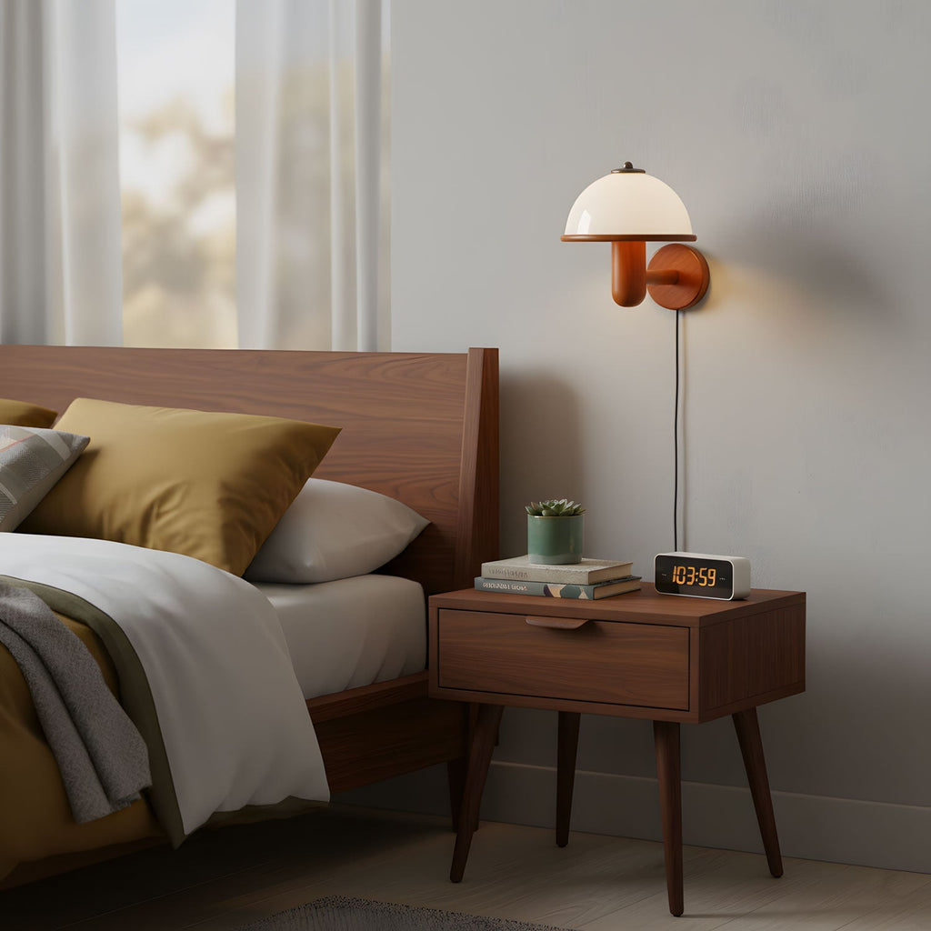 Seren Mushroom Wall Light, Hardwired Wall Sconce, detail 9