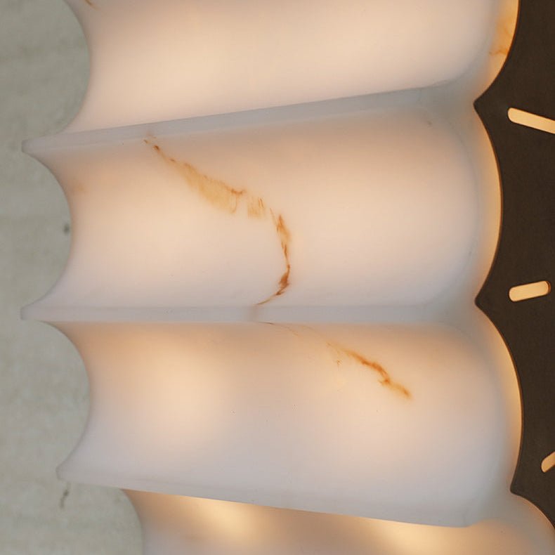 Serra Tiered Alabaster Wall Light, Hardwired Wall Sconce, detail 9