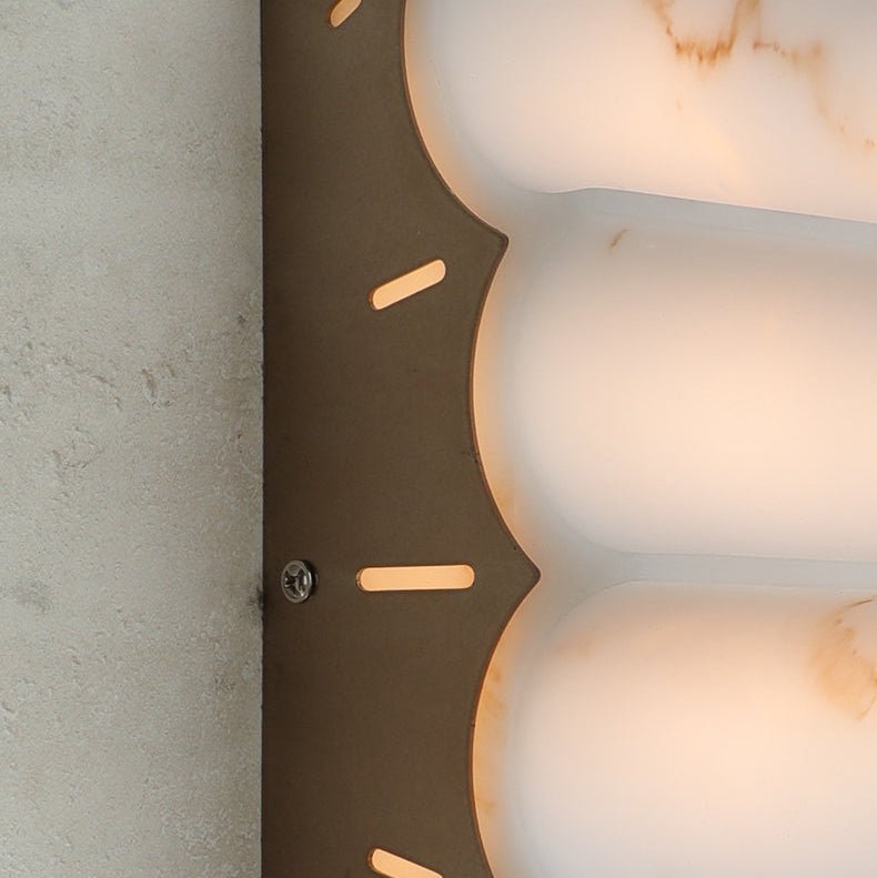 Serra Tiered Alabaster Wall Light, Hardwired Wall Sconce, detail 8