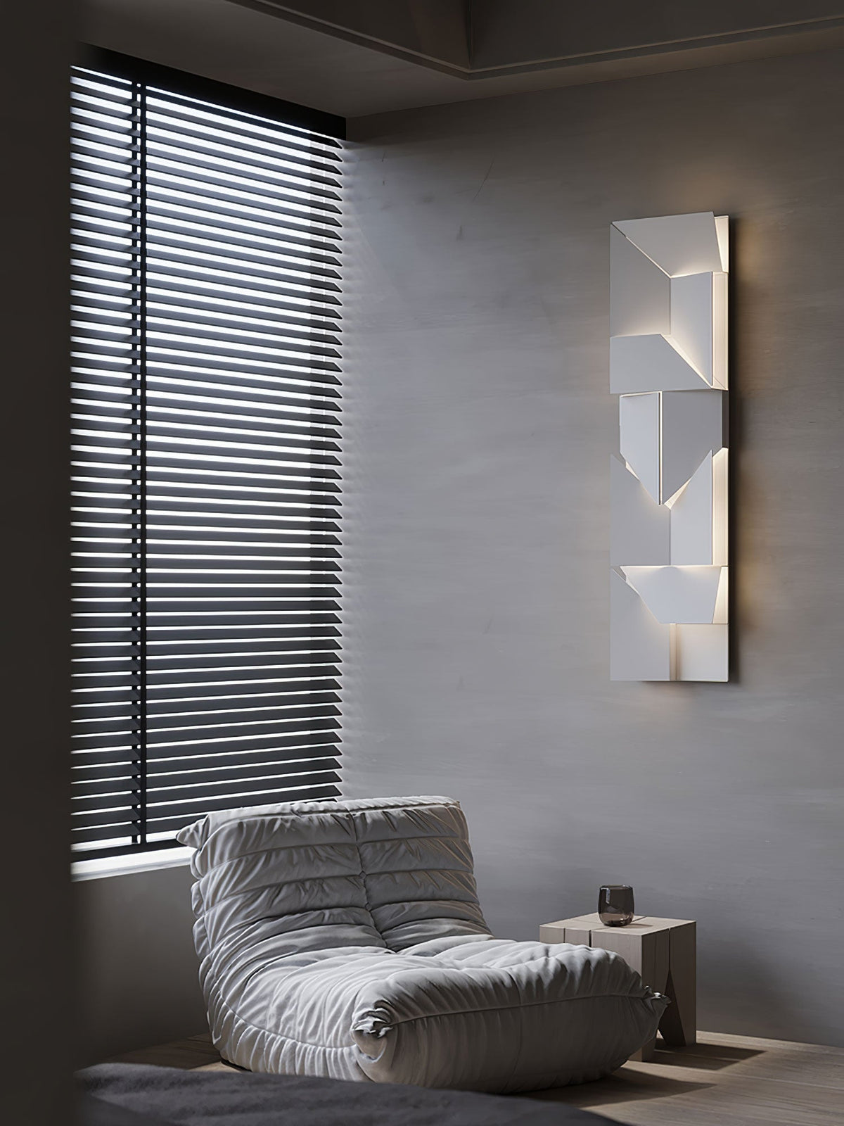 Shadows Grand Wall-mounted Light Wall Light - L 15cm x H 45cm Metal, Hardwired Wall Sconce, detail 12