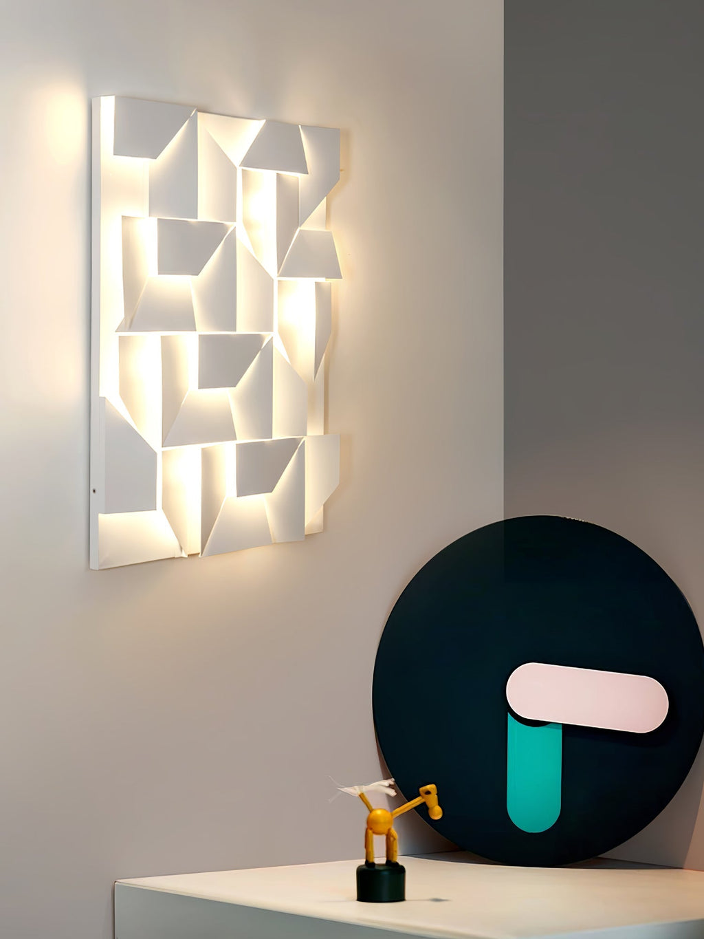 Shadows Grand Wall-mounted Light Wall Light - L 23.6 x W 23.6 Metal, Hardwired Wall Sconce, detail 104