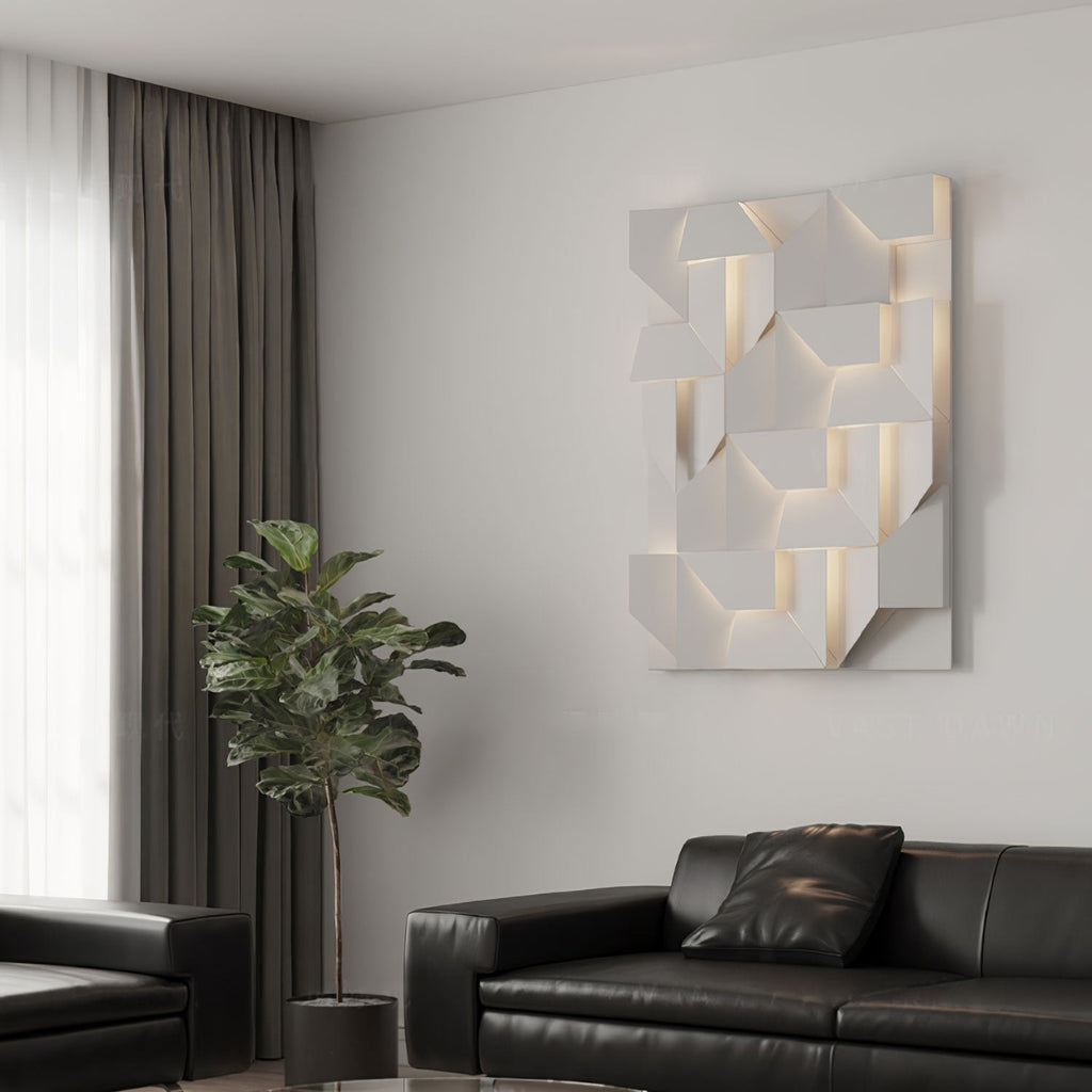 Shadows Grand Wall-mounted Light Wall Light - L 15cm x H 45cm Metal, Hardwired Wall Sconce, detail 4