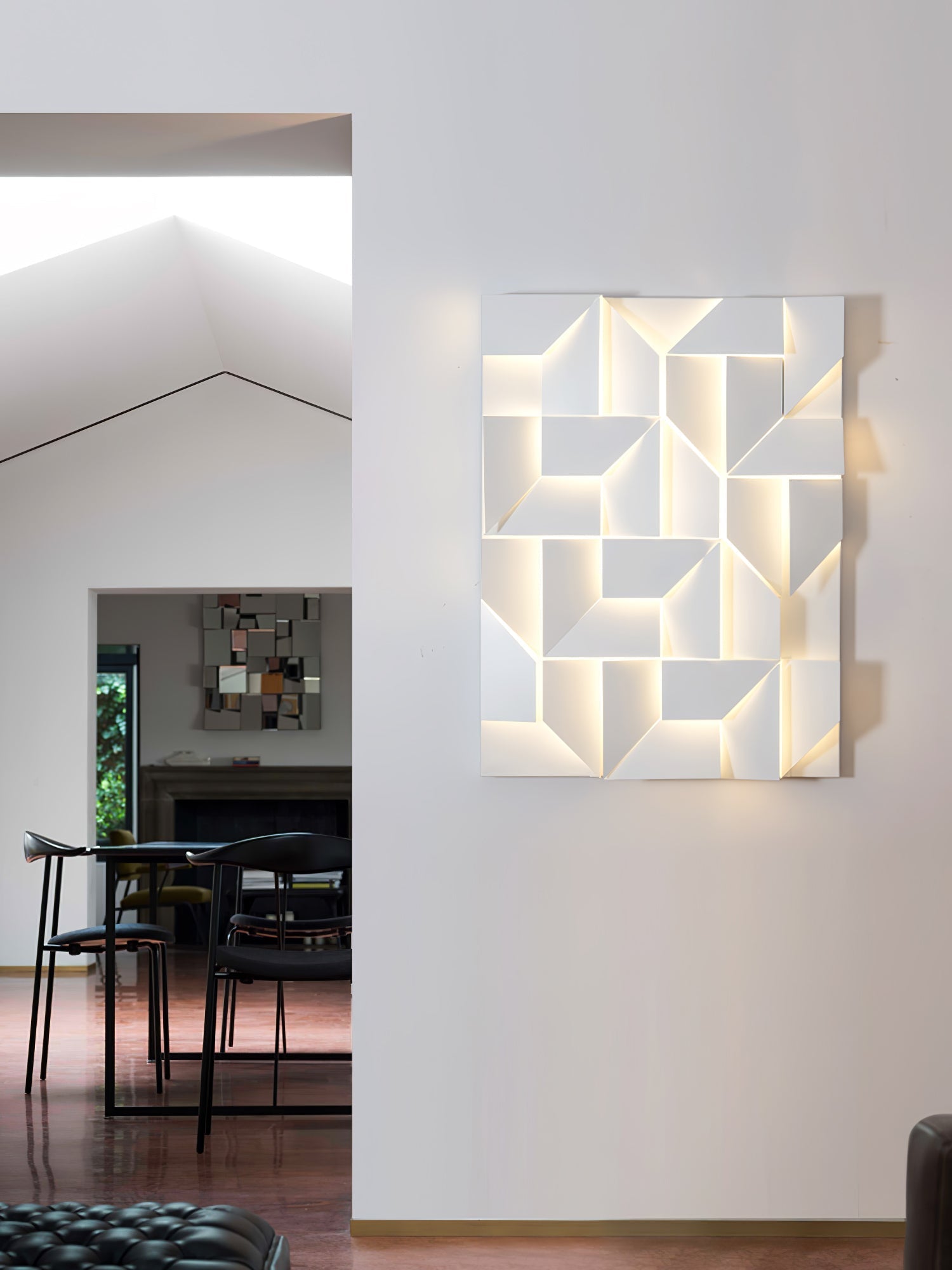 Shadows Grand Wall-mounted Light Wall Light - L 23.6 x W 23.6 Metal, Hardwired Wall Sconce, detail 108